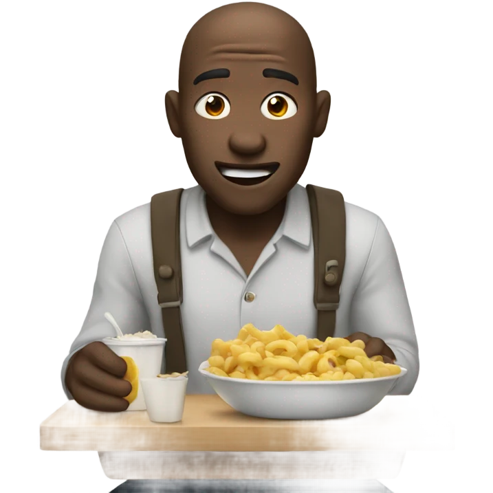Man eating emoji