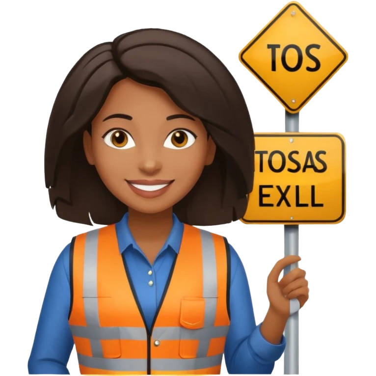 Street Sign Maker black woman emoji