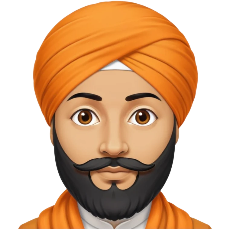jagmeet singh with tall orange turban emoji