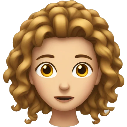 Girl with her hair falling out emoji