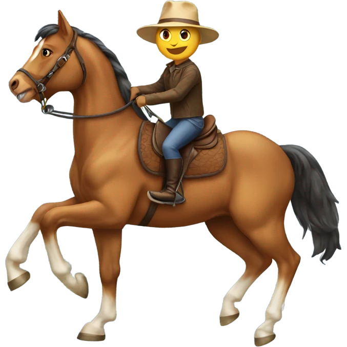 Cat riding horse  emoji