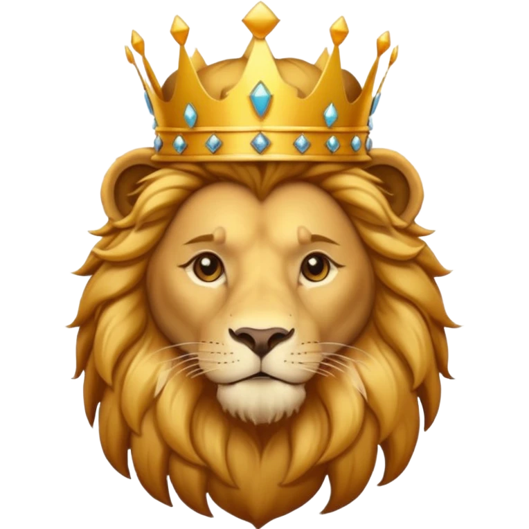 Lion wearing crown emoji emoji