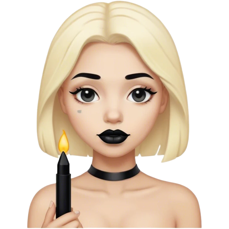 Black lipstick emoji
