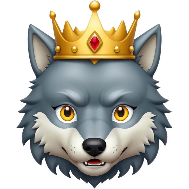 Wolf king emoji