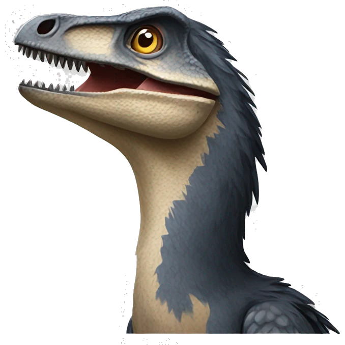 A deinonychus (a type of raptor) emoji
