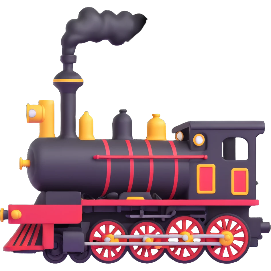 antique locomotive emoji