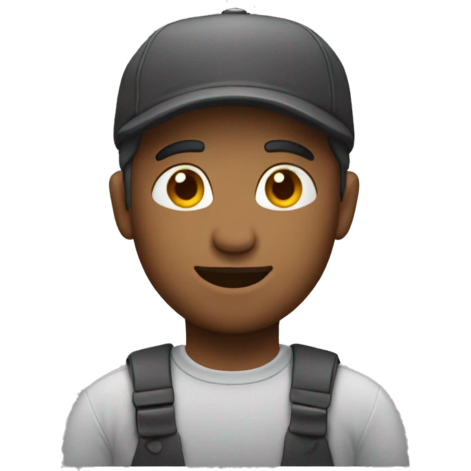 man with backward cap emoji