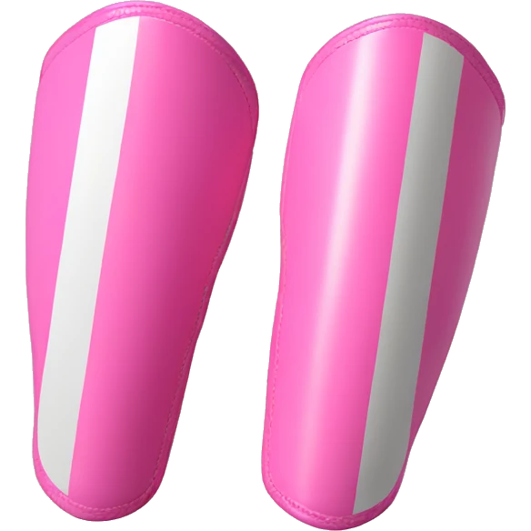 Two small pink shin guards for soccer emoji
