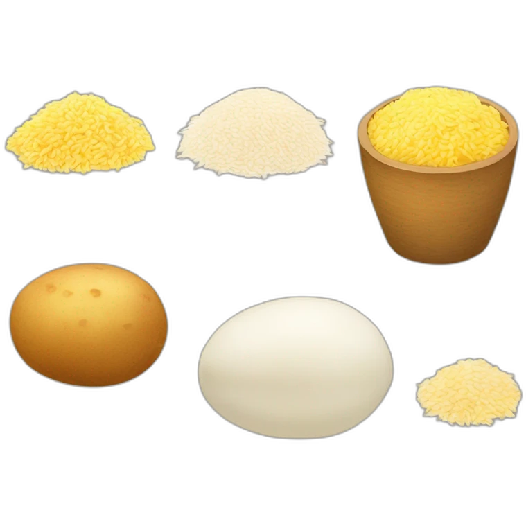 carbohydrates rice and potatoes emoji