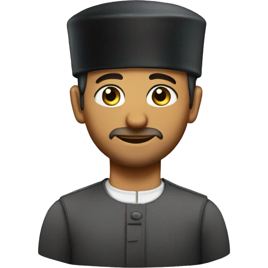 Musulman avec une kippa juive sur sur la tête  emoji