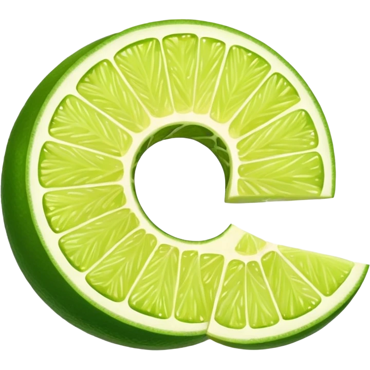 lime peel for a cocktail in a spiral shape emoji