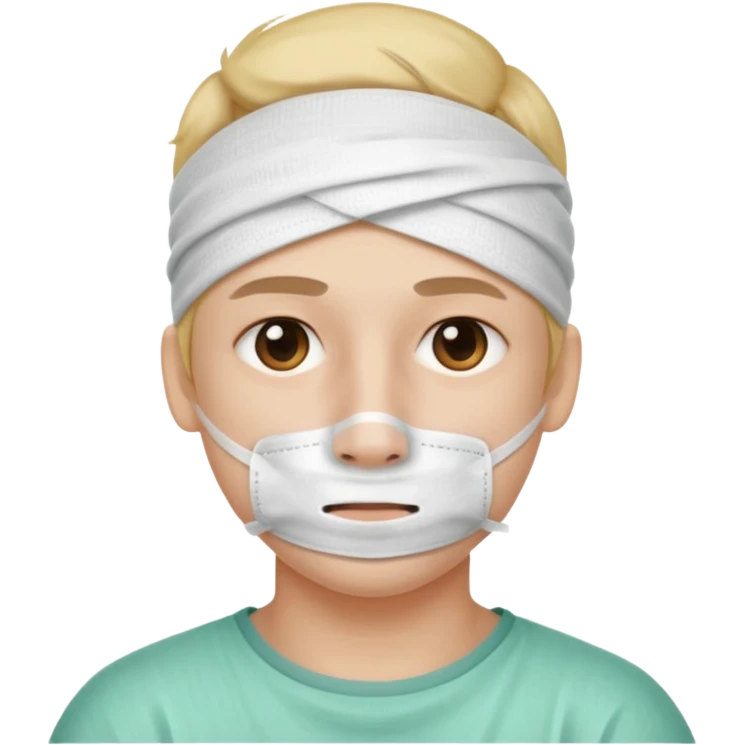 nose with a bandage on it emoji