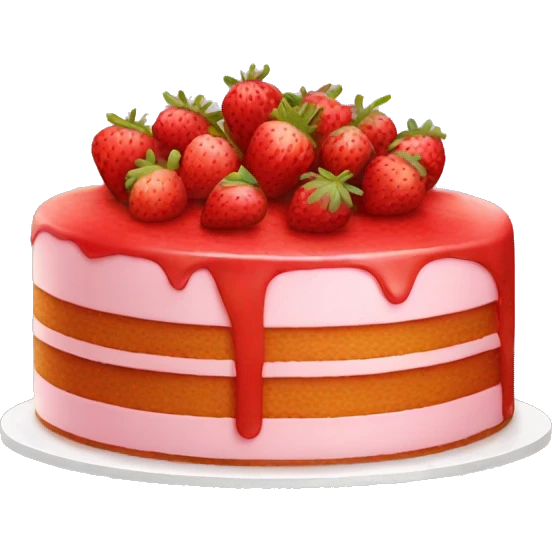Strawberry cake emoji
