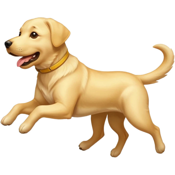 Yellow lab jumping emoji