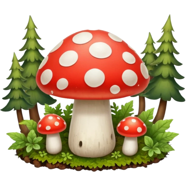 psychodelic mushroom single simple colorful harvested psylocybine emoji