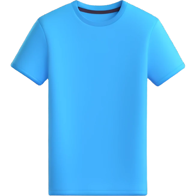 short sleeve tee shirt, light blue, plain emoji