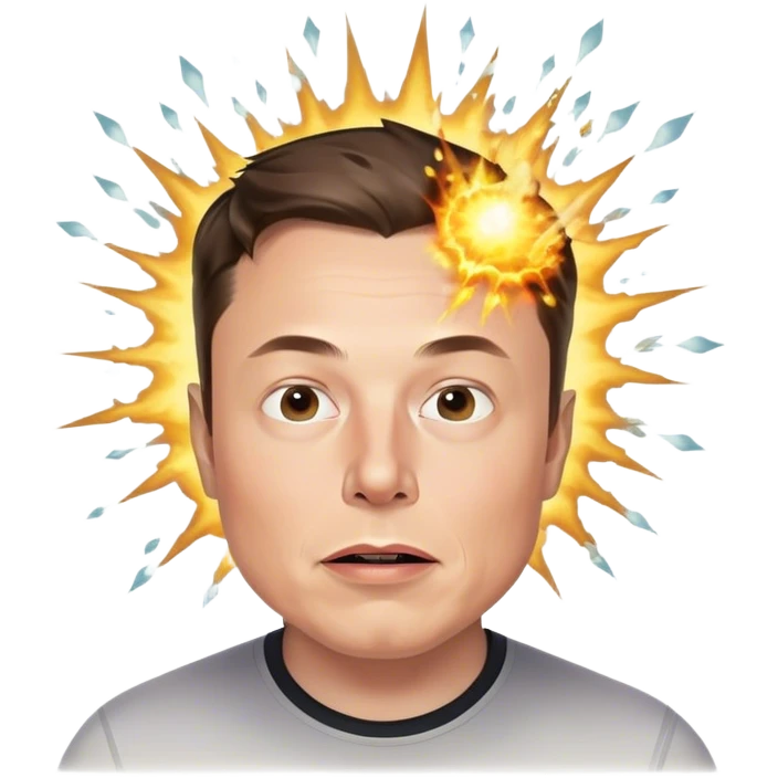Elon Musk with an exploding mind emoji