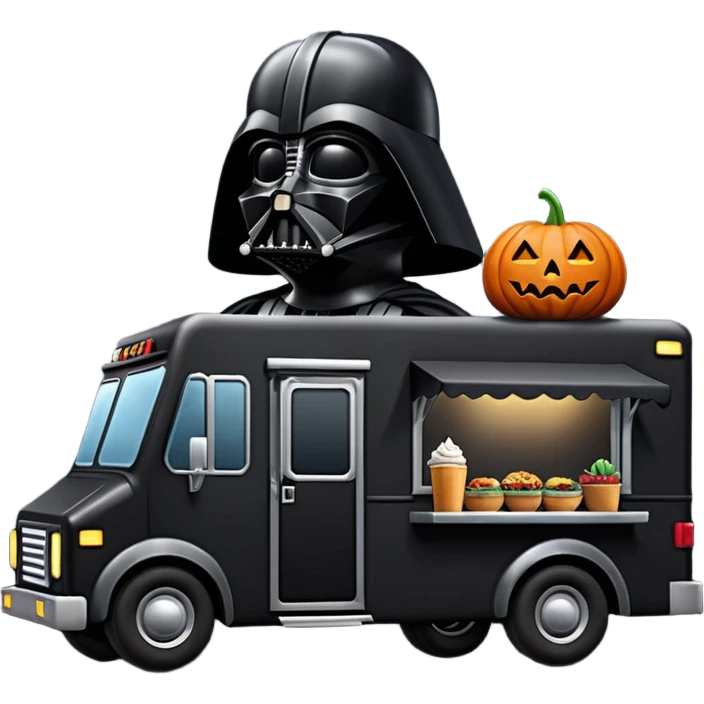 Realistic Darth Vader’s haunted dream house built food truck  emoji