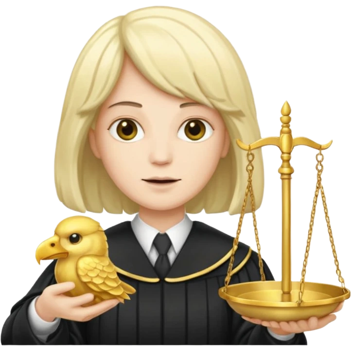 Fancy judge with golden scales emoji