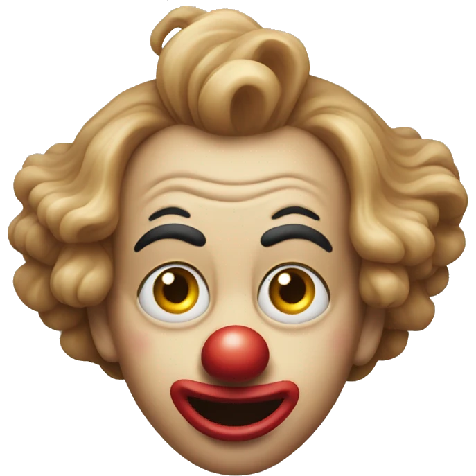 Clown looking shocked emoji