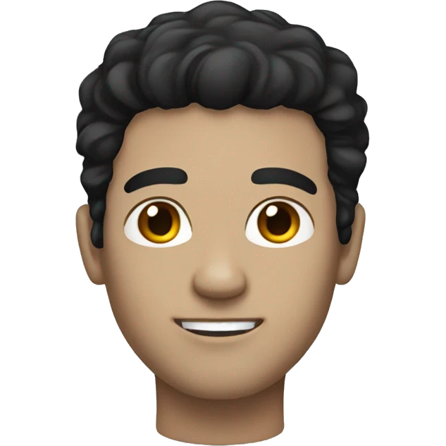 man with black hair white skin emoji