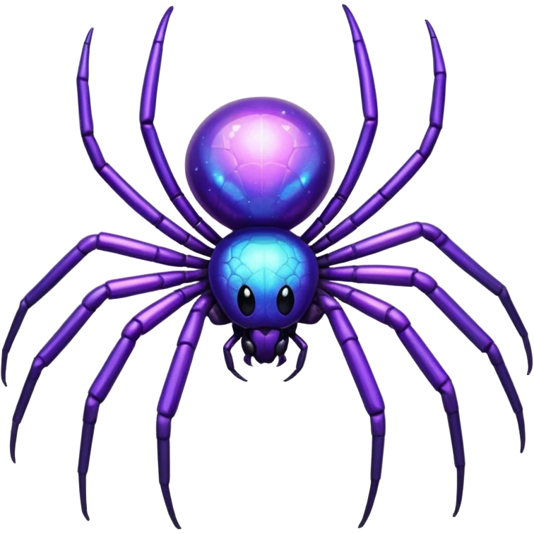 glitter purple and cian spider emoji