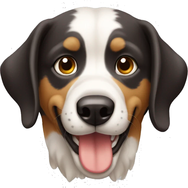 cachorro comendo uma maçã  emoji