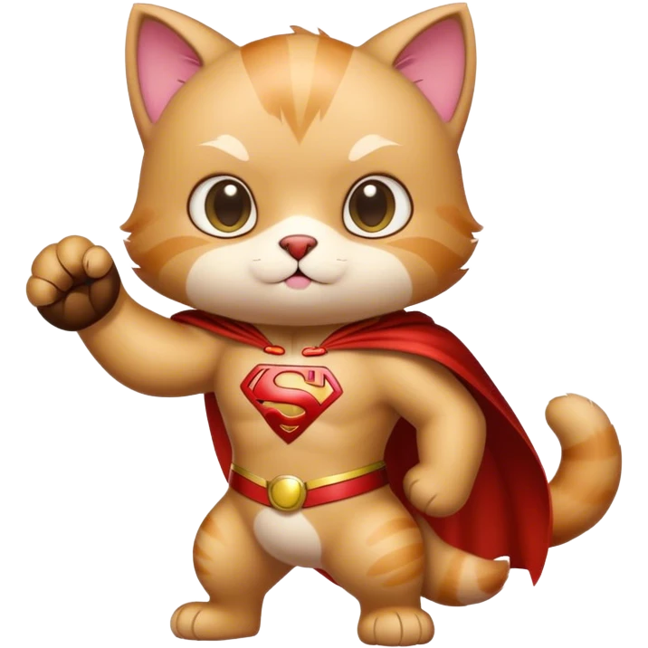 à super hero cat H and his little bear sidekick S  emoji