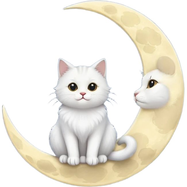 Cats in Moon  emoji