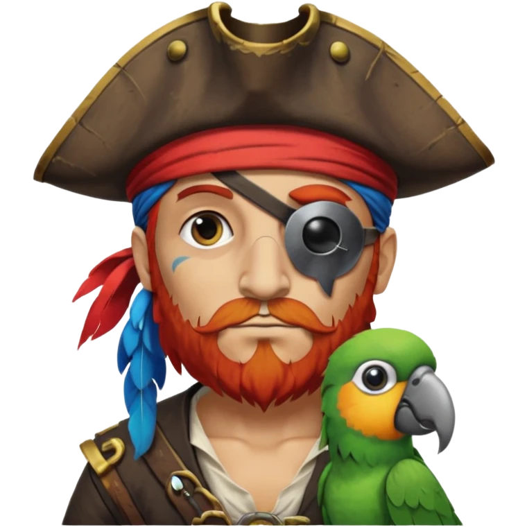 pirate and parrot emoji