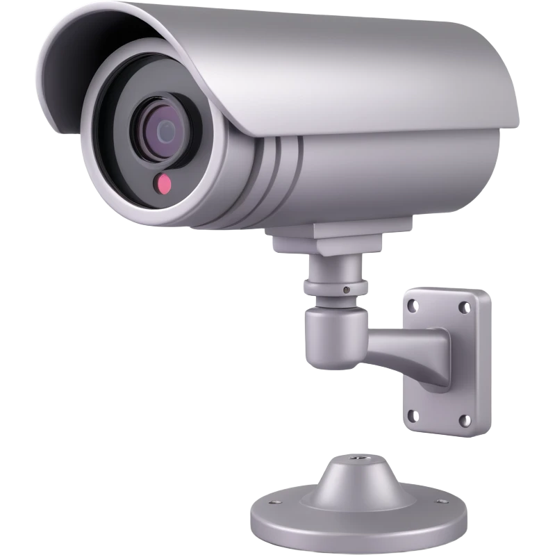 realistic metallic 3D cctv camera emoji