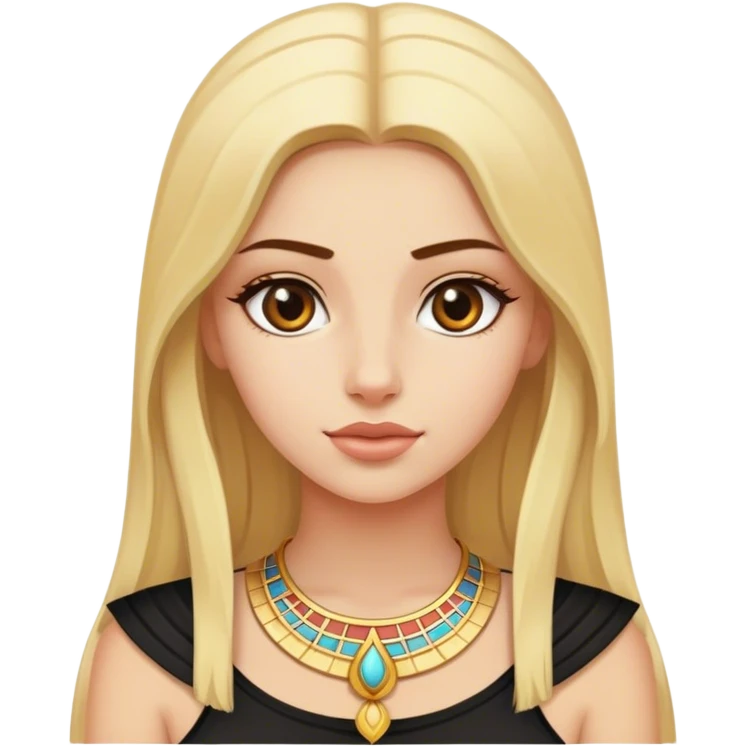 blonde girl in egypt emoji