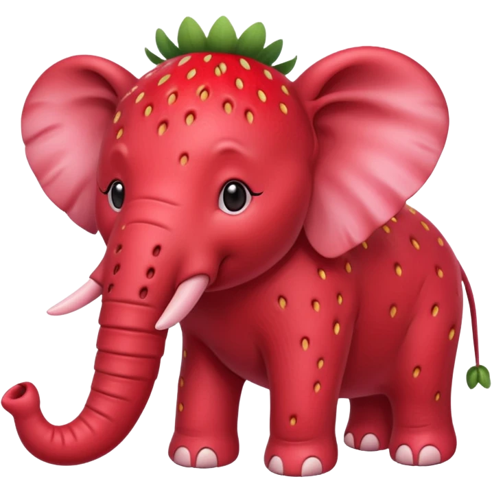 Make a strawberry elephant emoji