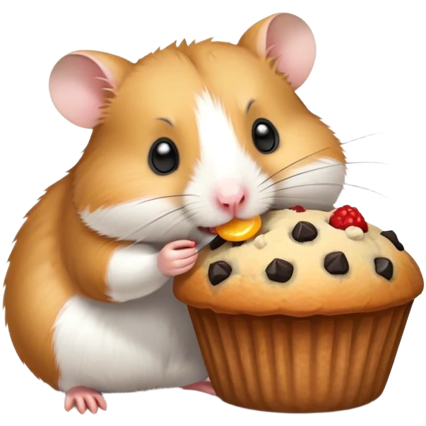 Hamster eating Muffin emoji