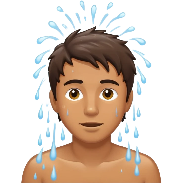 My brother popping in the shower  emoji