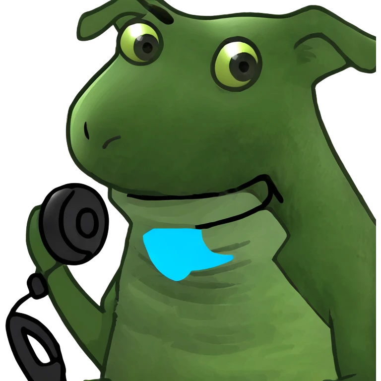 Dog on phone emoji