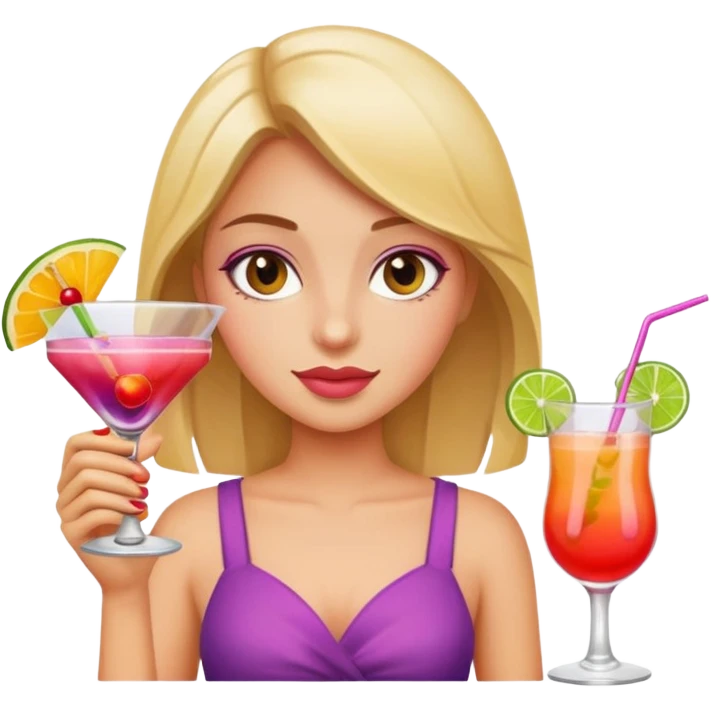 Girl with cocktail emoji