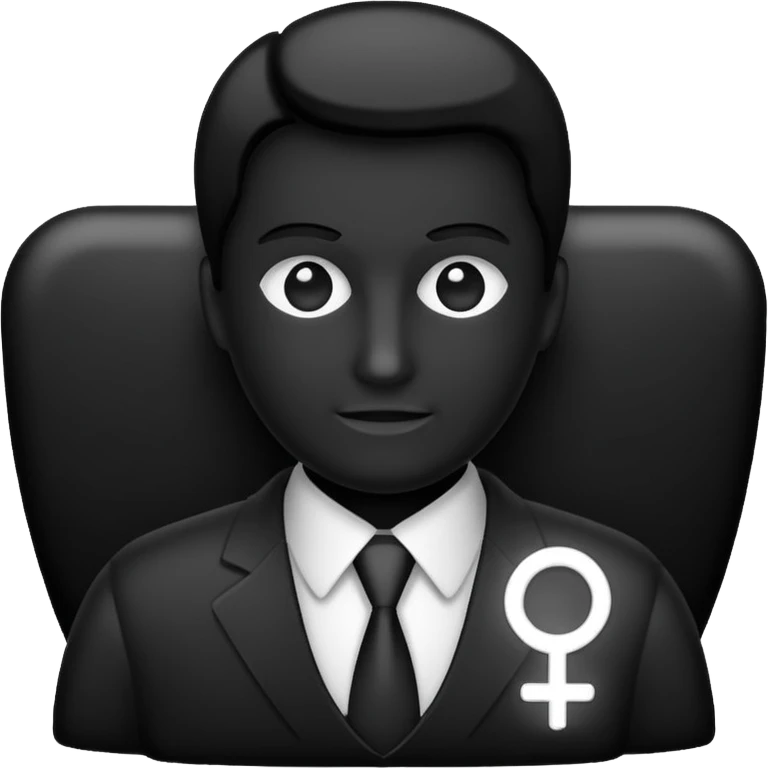 Administrator black shape S white glowing logo icon transparent background emoji