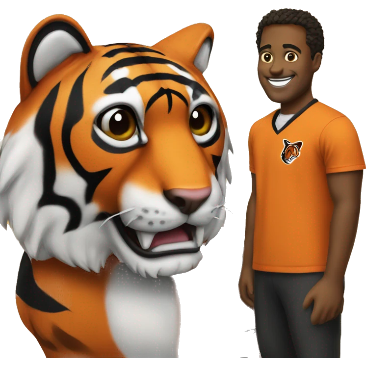 Who Dey with a Bengal Tiger emoji