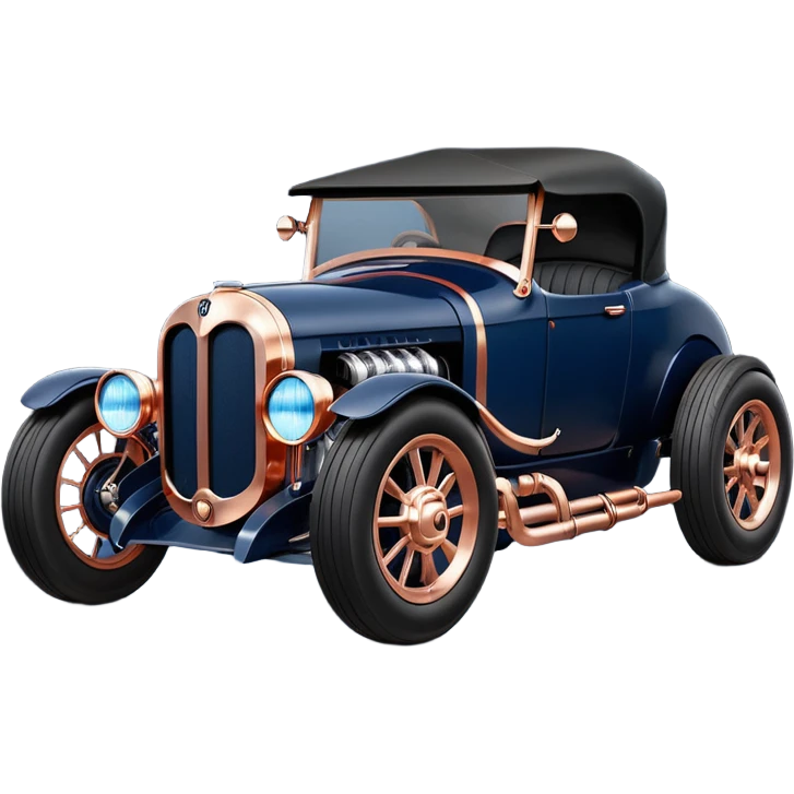 dark blue led lights Darth Vader’s hot rod nazi 1927 delicately inlaid rose gold wood barrel accents Scrooge McDuck’s Rolls Royce efficiently powered by futuristic electric motors and dynamos with wide racing wheels that are strong agility advanced suspension and steering emoji