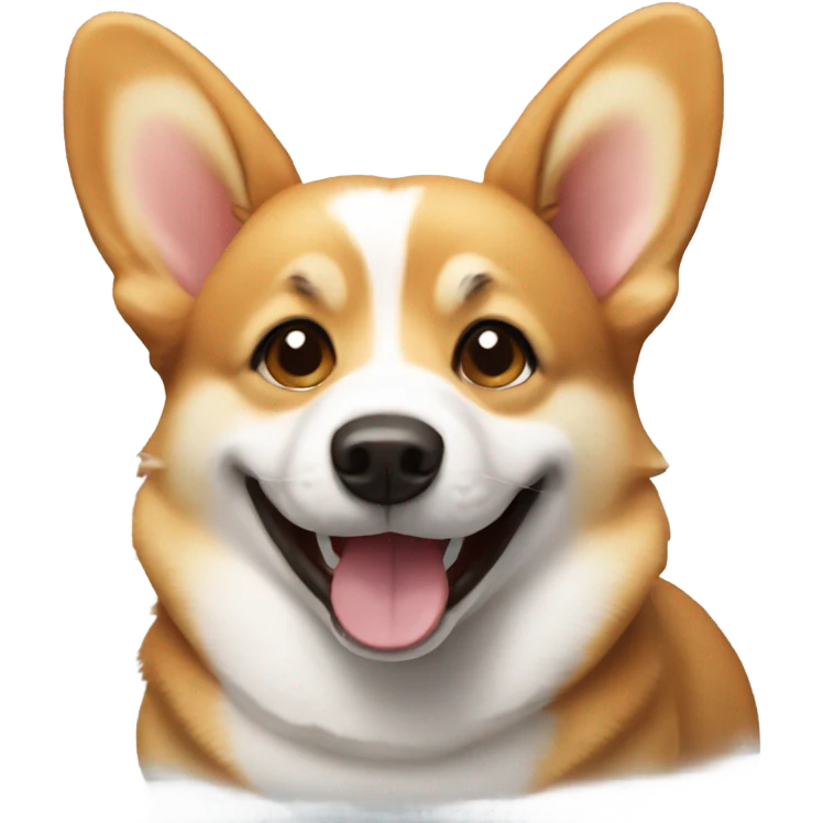 Happy corgie emoji