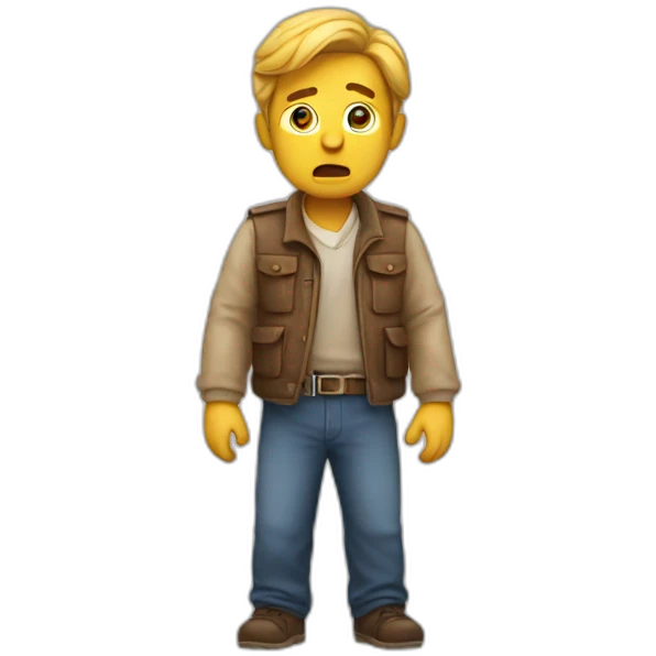 Man afraid emoji