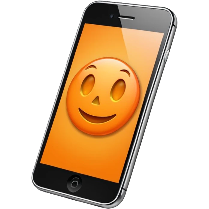 Orange iPhone emoji