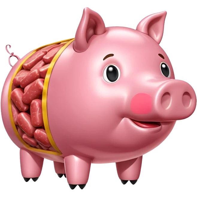 spam meat jeff koons style inflatable pig balloon emoji
