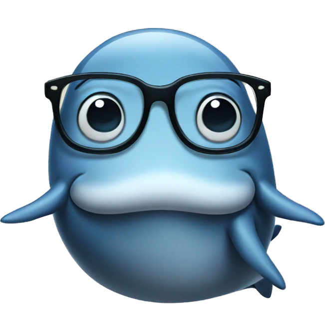 whale with glasses emoji