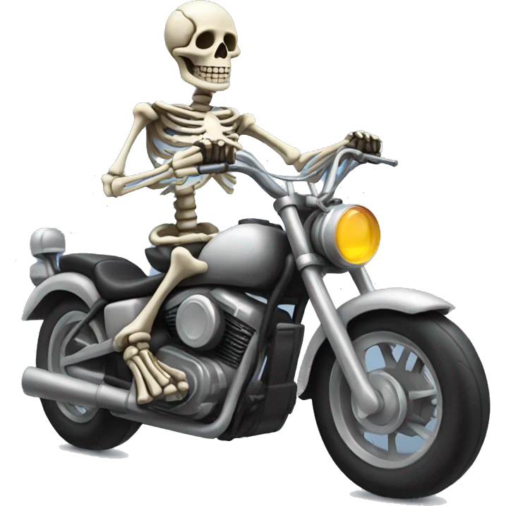 Skeleton riding a motorcycle  emoji