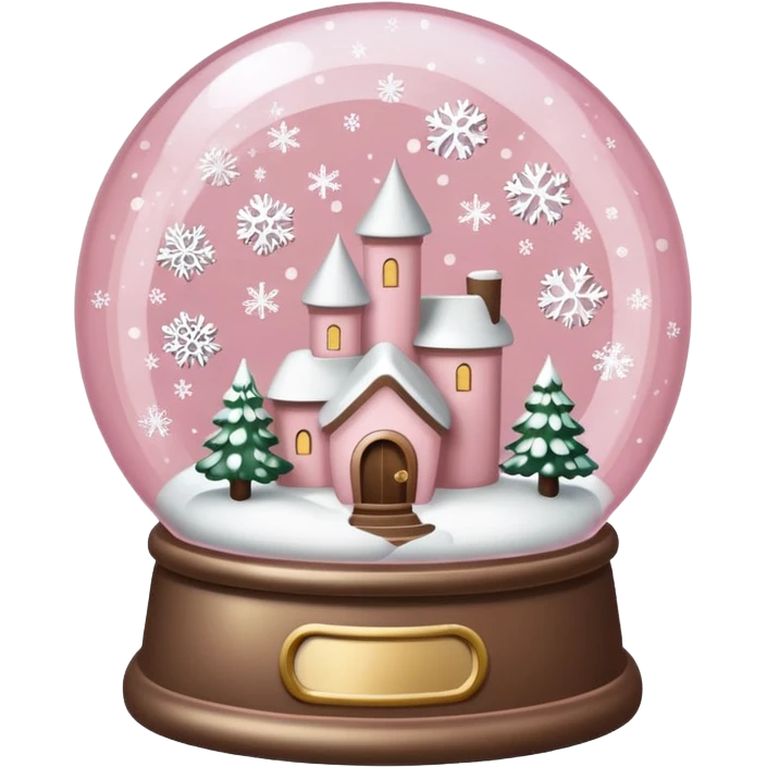 Light pink and beige snow globe emoji