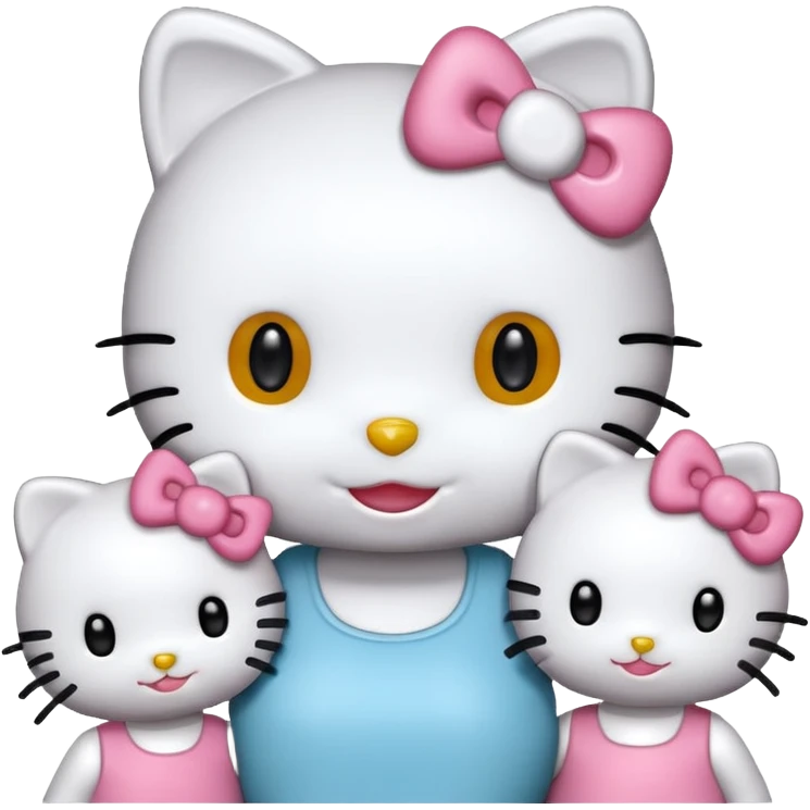 Hello Kitty. Avec ses ami emoji