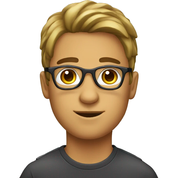 Joven con lentes emoji