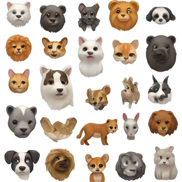 collection of animals emoji